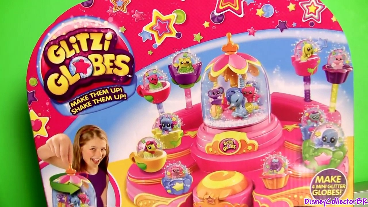 Glitzi Globes Mega Dome Maker Showcase Carousel Display Playset ❤ How-To Make 4 Glitter Globes!