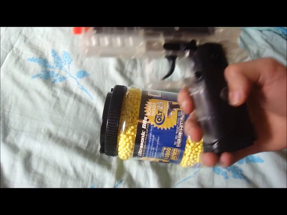 Colt 25 Airsoft BB Gun + 10,000 BB's Shooting and Review