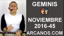 GEMINIS HOROSCOPO SEMANAL 30 OCTUBRE a 5 NOVIEMBRE 2016-ARCANOS.COM