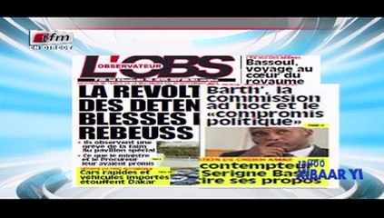 REPLAY - Revue de presse - Pr : BARTHELEMY NGOM - 03 Novembre 2016