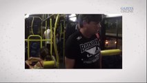 Desespero em ônibus após assalto em Camburi