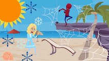 Frozen Elsa Dancing Spiderman With Shrink Ray Toy Gun + Fun Superhero In Real Life In 4K