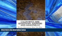 read here  California MBE Questions, Answers and Analysis (2): Analyzed MBE Questions and Answers