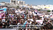 Yemenis protest UN peace roadmap