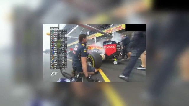 2016 Formula 1 Mexico FP1 - Max Verstappen Brakes Overheating