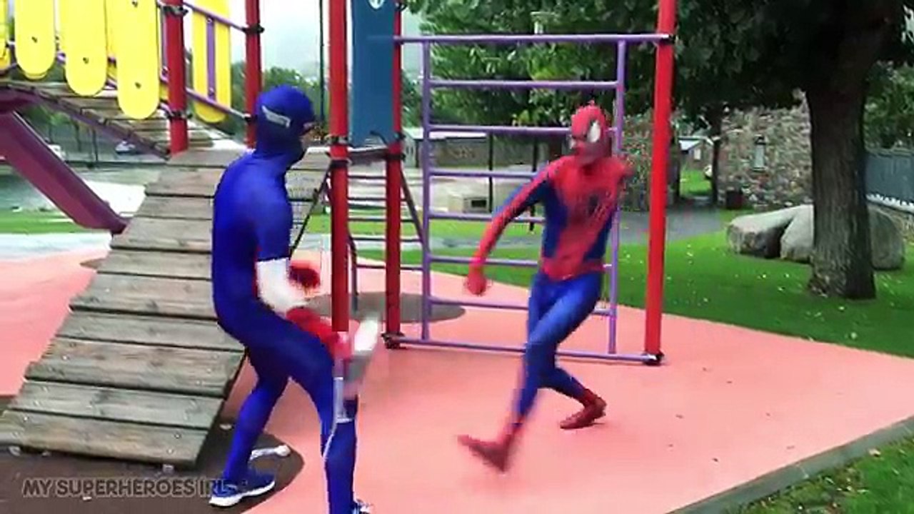 Spiderman vs Captain America vs Iron Man - Real Life Death Match Fight - My Superheroes IRL