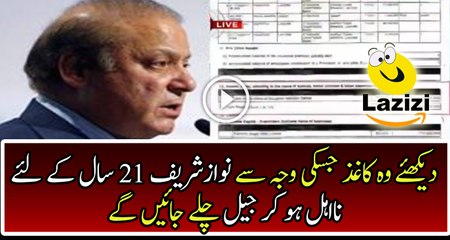 Nawaz Sharif Can be Disqualified and to be Sent Jail for 21 Years