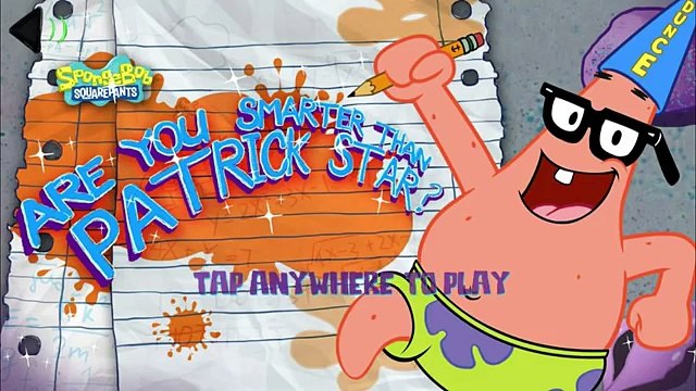 Spongebob Squarepants -are you Smarter than patrick star -Spongebob Games