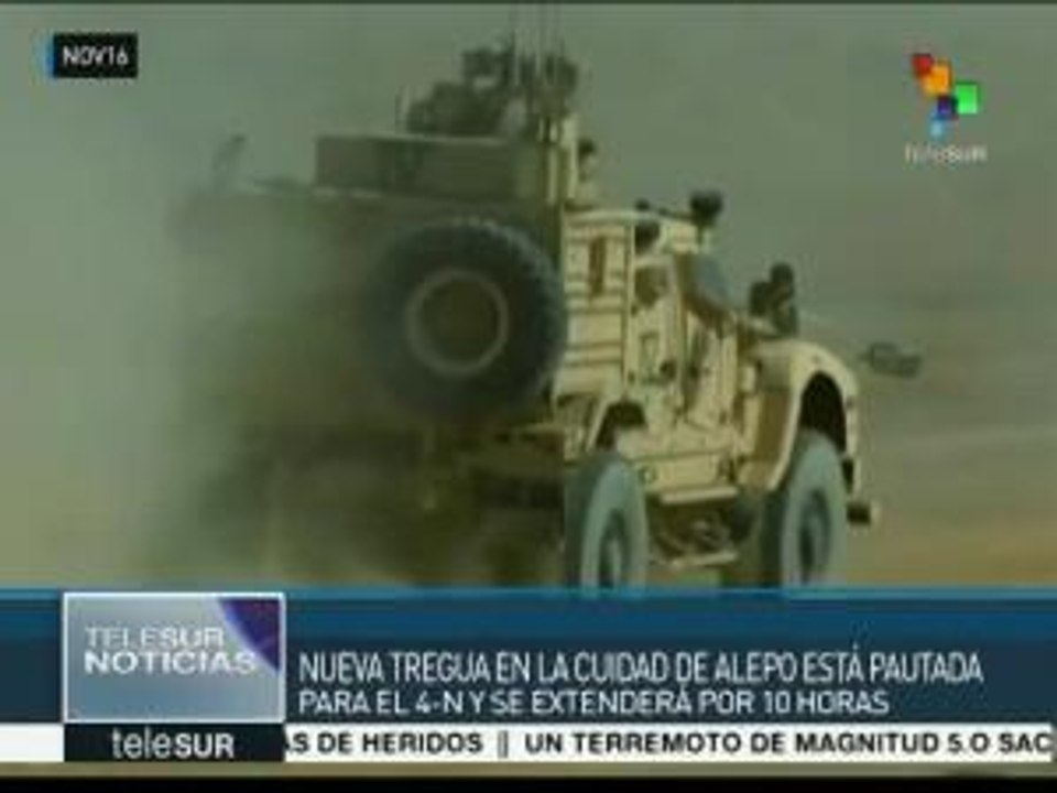 Milicias de Siria y Rusia inician tregua de 10 horas en Alepo