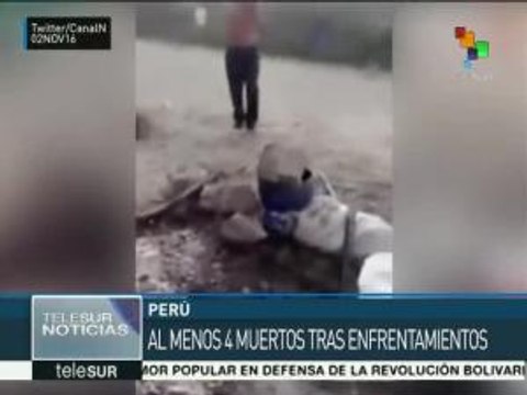 Perú: mueren 4 personas tras enfrentamientos en Curima