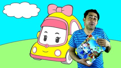 Çizgi film - Robocar Poli - Amber, Mini, Okul servisi School be (Учим цвета на турецком языке)