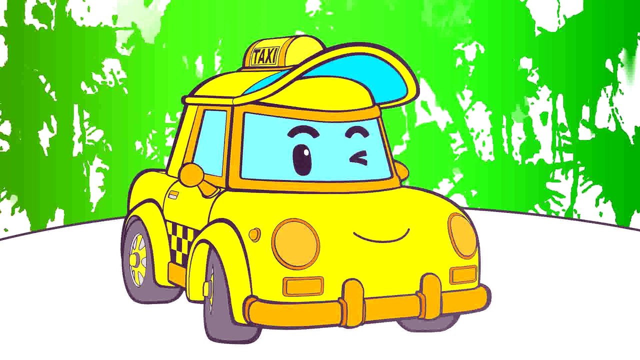 Çizgi film - Robocar Poli - Arabalar Taxi, İtfaiye ve Kepçe (Renkleri öğreniyoruz)