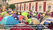 Pro-Maduro supporters camp in Caracas to 'defend' the president
