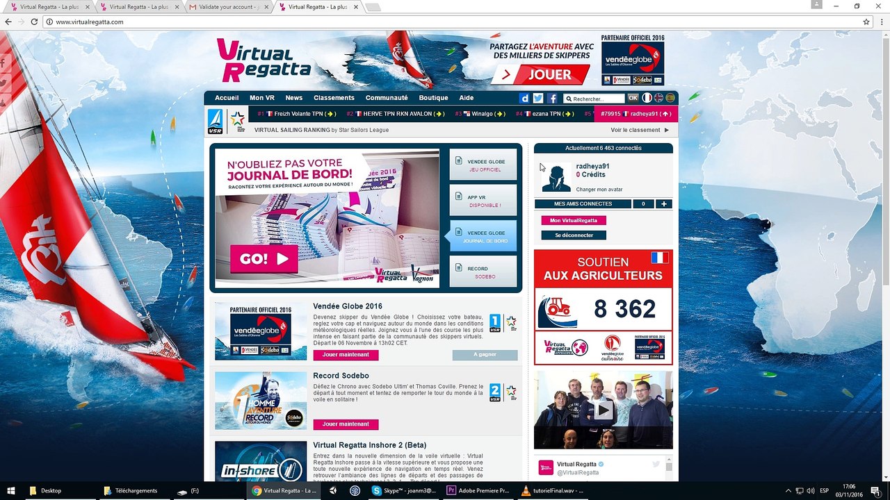 Tutoriel VirtualRegatta N°1 - Comment jouer