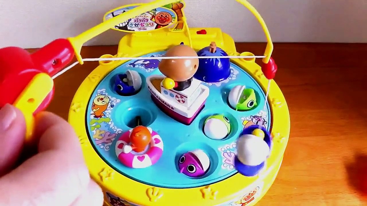 Anpanman Fishing Game！ Anpanman spiral by the way, game is fun! Fishing Sega toys beautiful 호빵맨 장난감