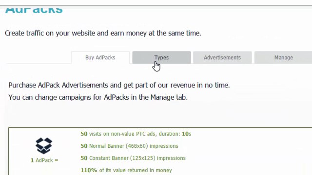 MyAdStory Purchasing AdPacks