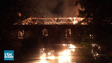 Incendie au Parc des Moulins à Troyes