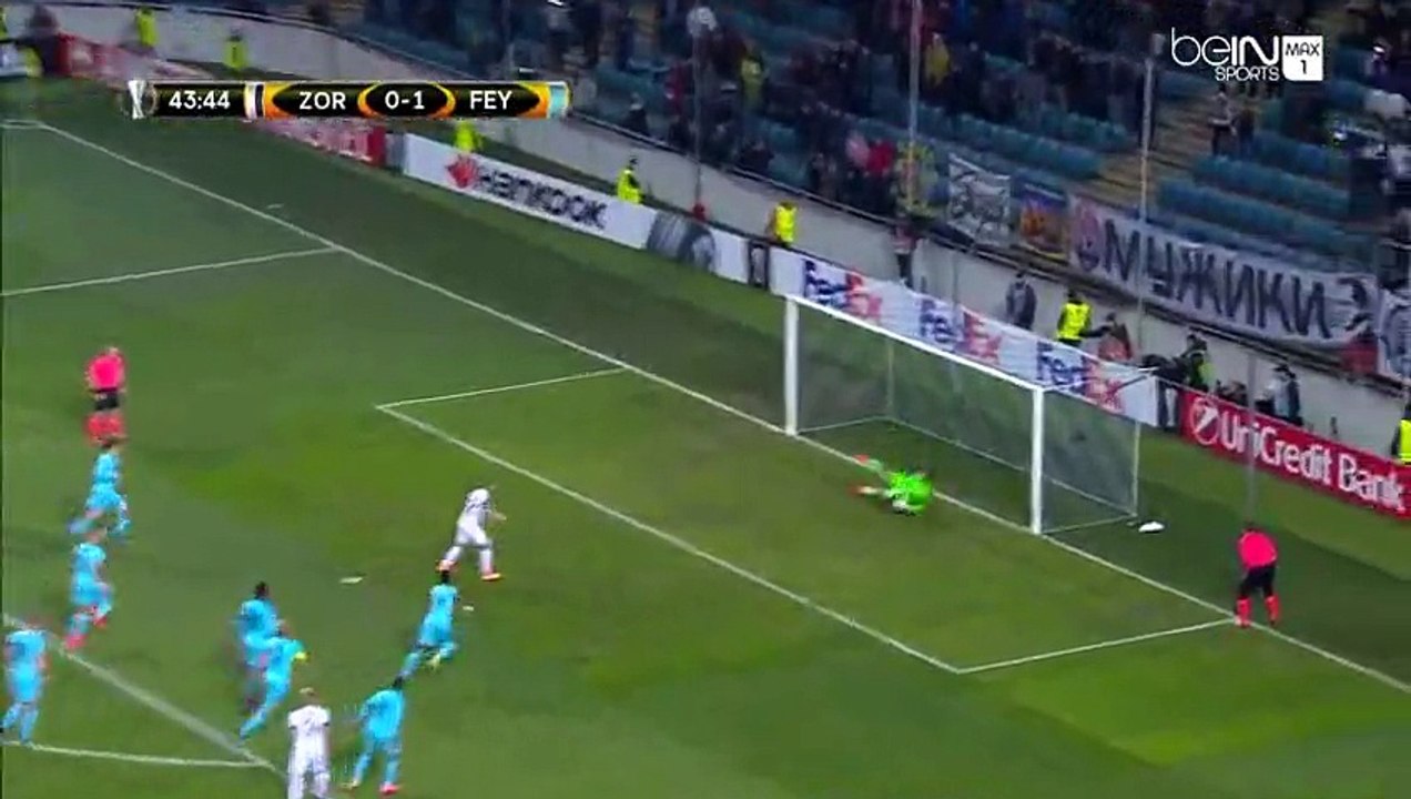 Rafael Forster Goal HD - Zorya 1-1 Feyenoord - 03-11-2016