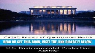[FREE] EBOOK CASAC Review of Quantitative Health Risk Assessment for Particulate Matter Second