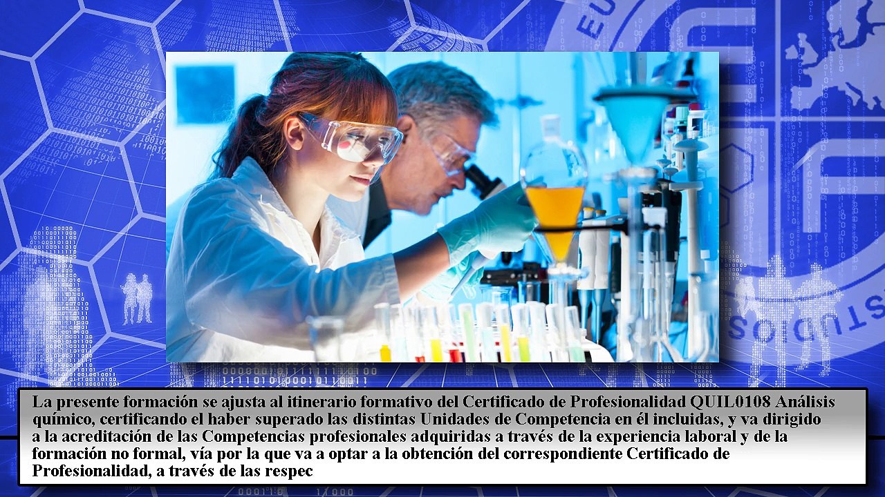 Ensayos Físicos y Fisicoquímicos (Online) (Dirigida a la Acreditación de las Competencias Profesionales R.D. 1224/2009)