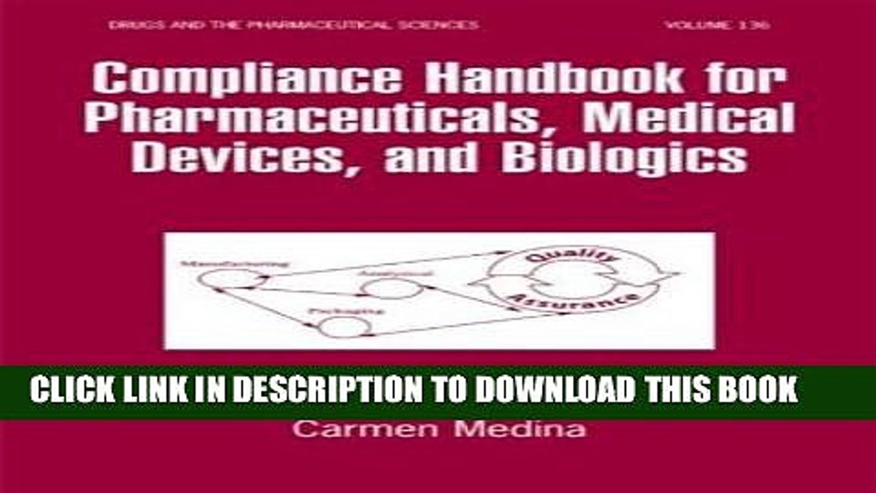 [PDF] Compliance Handbook for Pharmaceuticals, Medical Devices, and Biologics (Drugs and the