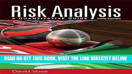 [DOWNLOAD] PDF Risk Analysis: A Quantitative Guide Collection BEST SELLER