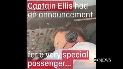 Un pilote d'avion fait sa demande en mariage en plein vol