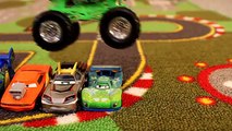 Cars Disney Pixar Lightning McQueen vs Hot Wheels Monster Jam Faster, Higher, Stronger