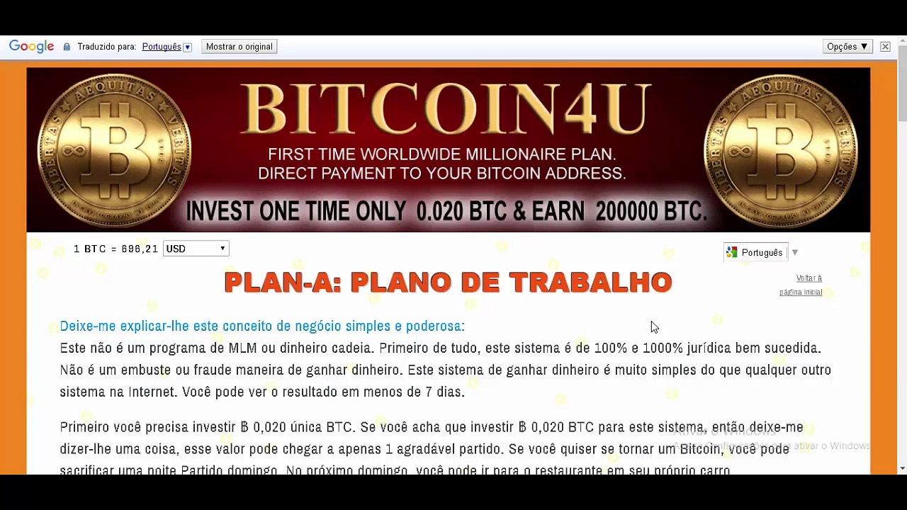 Bitcoin4u - Deseja saber como ganhar muitos bitcoins - Acabou a procura, este é o lugar certo!!!!!