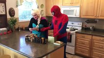 Frozen Elsa Spiderman Make Lots Of Cookies vs Joker Prank Fun Superhero Kids In Real Life In 4K