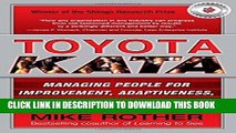 [READ] EBOOK Toyota Kata: Managing People for Improvement, Adaptiveness and Superior Results