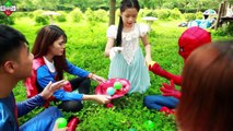 Spiderman and Frozen Elsa little heroes Hulk vs Batman Iron man HD4