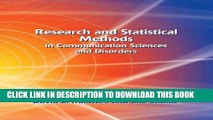 [READ] EBOOK Research and Statistical Methods in Communication Sciences and Disorders BEST