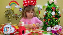 Видео для детей Новые Киндер сюрприз макси Дед мороз Снеговик