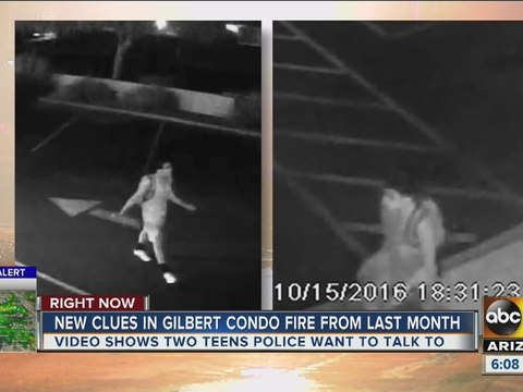 Gilbert police release surveillance from Gilbert condo fire