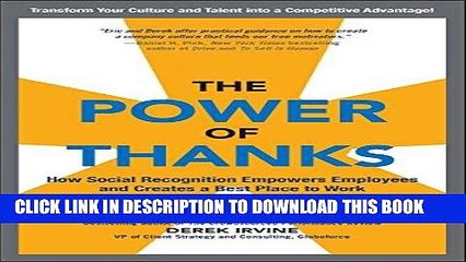 Ebook The Power of Thanks: How Social Recognition Empowers Employees and Creates a Best Place to