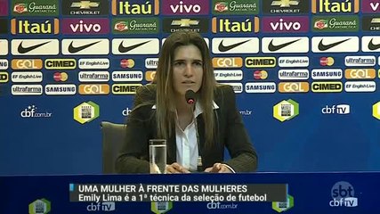 Na CBF, Emily Lima é apresentada como a primeira técnica da Seleção Brasileira