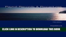 Best Seller Payroll Records and Procedures Free Read