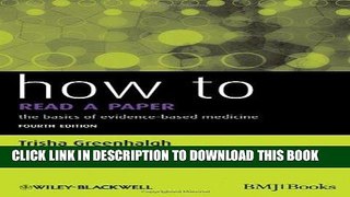 [PDF] How to Read a Paper: The Basics of Evidence-Based Medicine Full Online