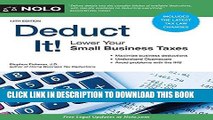 [New] Ebook Deduct It!: Lower Your Small Business Taxes Free Read