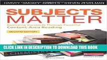 [FREE] EBOOK Subjects Matter, Second Edition: Exceeding Standards Through Powerful Content-Area