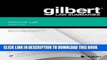 [FREE] EBOOK Gilbert Law Summary on Criminal Law (Gilbert Law Summaries) ONLINE COLLECTION