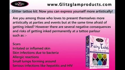 Glitter tattoo kit Now you can express yourself more artistically