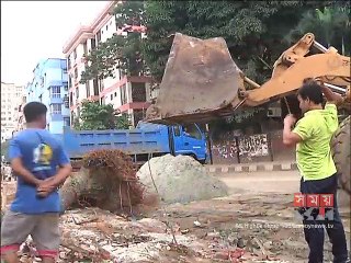 মোনায়েম খানের অবৈধ স্থাপনায় ২য় দিনের মতো উচ্ছেদ অভিযান