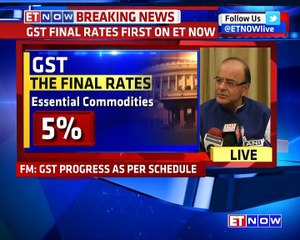 FM Arun Jaitley On Final GST Rates