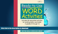 FAVORITE BOOK  Ready-to-Use Word Activities: Unit 1, Includes 90 Sequential Activities for