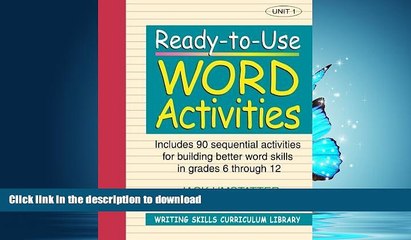 FAVORITE BOOK  Ready-to-Use Word Activities: Unit 1, Includes 90 Sequential Activities for