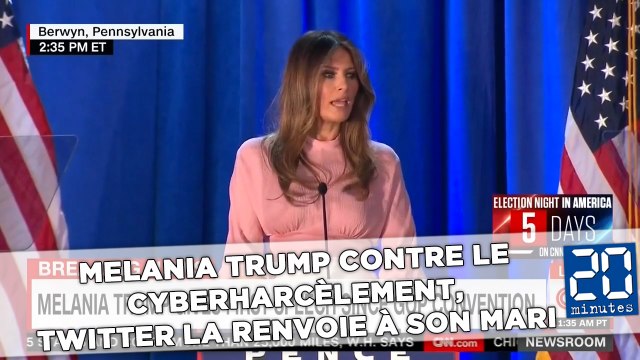Melania Trump dénonce le cyber-harcèlement, Internet ressort les tweets de son mari