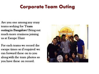 Best Team events in Bangalore