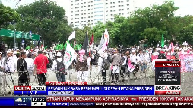 Aksi Damai 4 November di Depan Istana Berjalan Kondusif